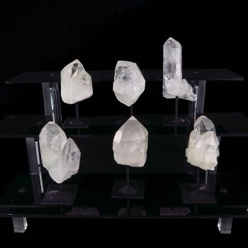 Clear Quartz Cluster on Metal Base (Small) 6 Pack